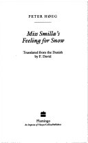 Miss Smilla's Feeling for Snow 9780006479338 Peter Høeg Brukte bøker
