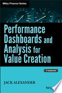 Performance Dashboards and Analysis for Value Creation 9780470047972 Jack Alexander Brukte bøker