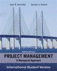 Project Management: A Managerial Approach, International Student Version, 8 9781118093733 Jack R. Meredith Brukte bøker
