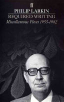 Required Writing 9780571131204 Philip Larkin Brukte bøker