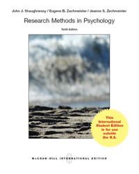 Research Methods in Psychology 9781259252969 John Shaughnessy Eugene Zechmeister Jeanne Zechmeister Brukte bøker