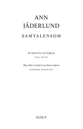 Samtalensom 9788284170244 Ann Jäderlund Brukte bøker