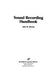 Sound Recording Handbook 9780672225833 John M. Woram Brukte bøker