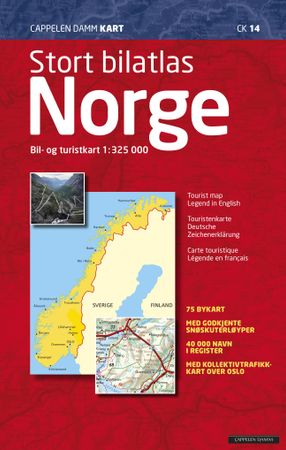Stort bilatlas Norge 9788202618384  Brukte bøker