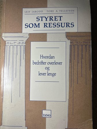 Styret som ressurs 9788251831116 Leif Jarodd Tore A. Tellefsen Brukte bøker