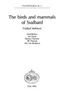 The Birds and Mammals of Svalbard 9788290307672 Fridtjof Mehlum Brukte bøker
