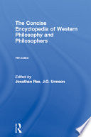 The Concise Encyclopedia of Western Philosophy and Philosophers 9780415078832 Jonathan Rée J. O. Urmson Brukte bøker