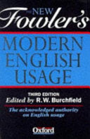 The New Fowler's Modern English Usage 9780198691266 R. W. Burchfield Brukte bøker