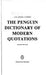 The Penguin Dictionary of Modern Quotations 9780140510386 John Michael Cohen Mark J. Cohen Brukte bøker