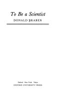 To be a Scientist 9780198522904 Donald W. Braben Brukte bøker