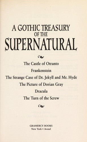 Gothic Treasury of the Super Natural - Bokia.no