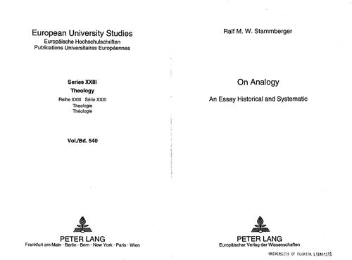 On Analogy: An Essay Historical and Systematic: An Essay Historical and Syste… (Pocket) - Bokia.no