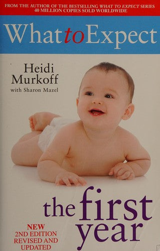 Bokcover av "What To Expect The 1st Year" i pocketutgave, en guidebok om barns utvikling første år, utgitt av Bokia.no