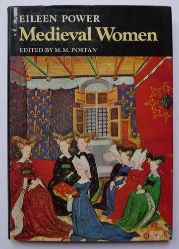 Bok med tittelen "Medieval Women" fra Bokia.no, innbundet pocketbok med omslagsillustrasjon, sett ovenfra.