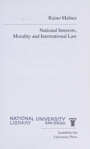 National interests, morality and international law - Bokia.no