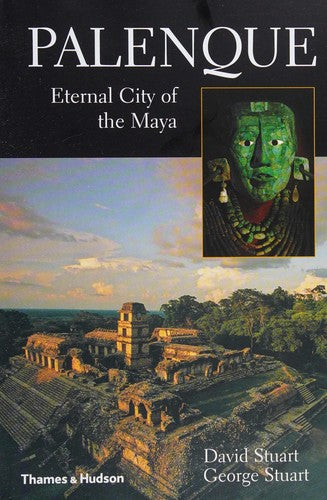 Bokomslag for "Palenque: Eternal City of the Maya" innbundet, viser et bilde av den antikke mayabyen Palenque.