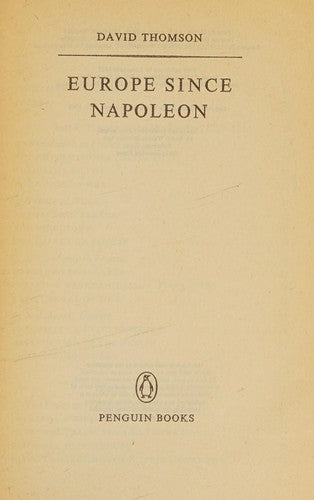 Europe Since Napoleon - Bokia.no