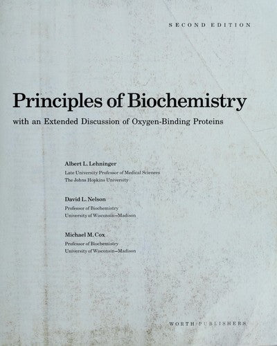 Principles of Biochemistry: With an Extended Discussion of Oxygen-binding Pro… - Bokia.no