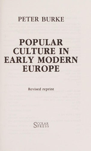 Popular culture in early modern Europe - Bokia.no