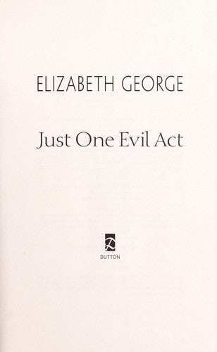 Just one evil act (Innbundet)