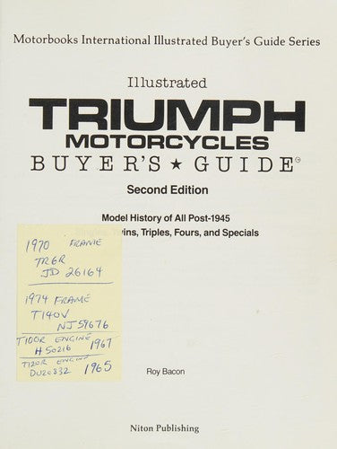 Illustrated Triumph Motorcycle Buyer's Guide - Bokia.no