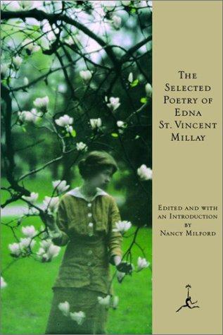 Bokomslag for "The Selected Poetry of Edna St. Vincent Millay" innbundet, med tittel og forfatter på forsiden