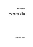 Voksne dikt 9788270948598 Geir Gulliksen Brukte bøker