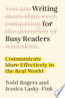 Writing for Busy Readers 9780593187487 Todd Rogers Jessica Lasky-Fink Brukte bøker