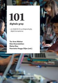 Digitalt pedagogikk-kapittel i 101 Digitale Grep-boken fra Fagbokforlaget, viser sidestoff og digitale læringsverktøy.