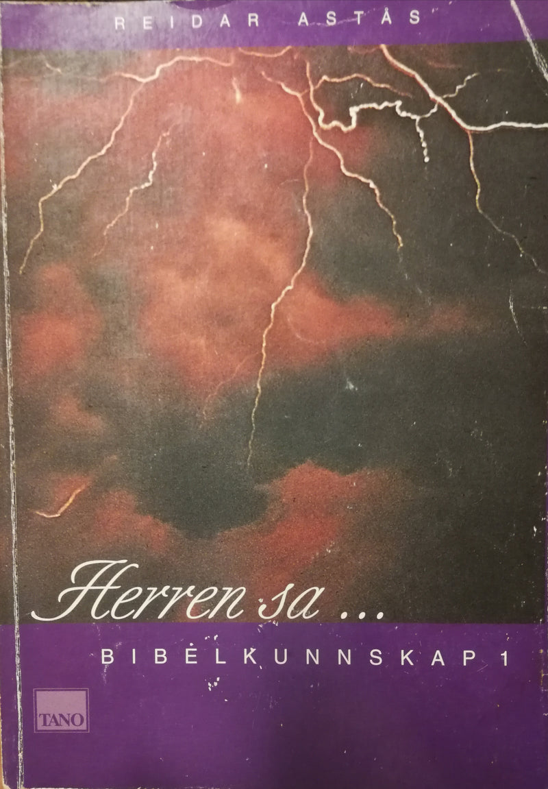 Bibelkunnskap 1 for menn, religion, Tano Aschehoug, bok med åpen side og tekst på forsiden