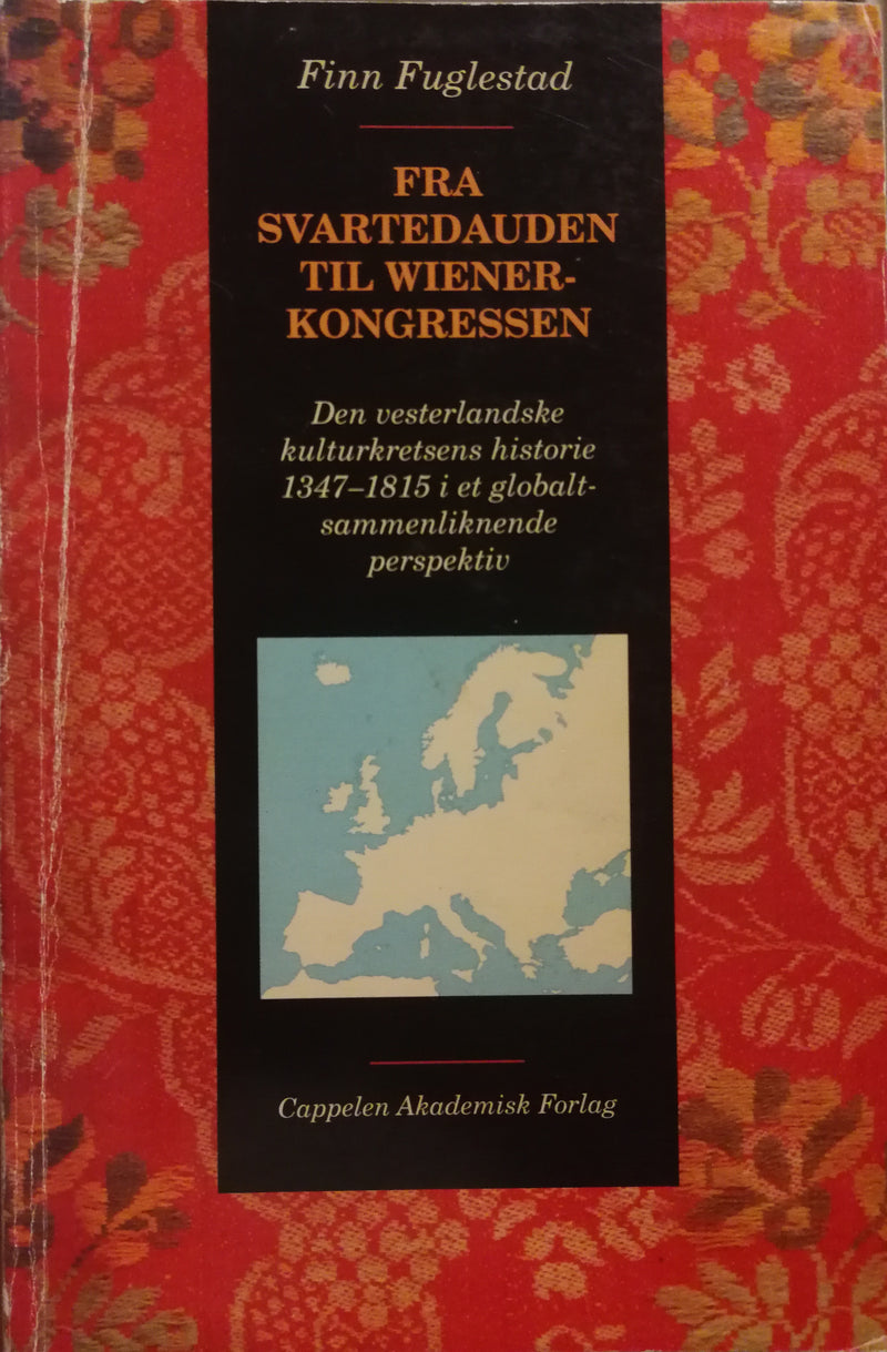 Bokomslag for "Fra svartedauden til wienerkongressen" av Cappelen, viser historisk illustrasjon med tekst og eldre kart.