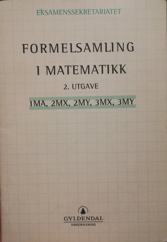 Formelsamling i matematikk; 1MA, 2MX, 2MY, 3MX, 3MY