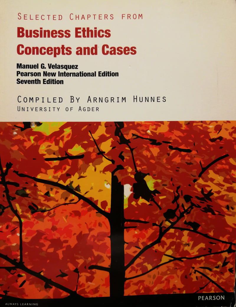 Bokomslag av "Selected Chapters from Business Ethics Concepts and Cases" innen økonomi, finans og næringsliv, utgitt av Bokia.no