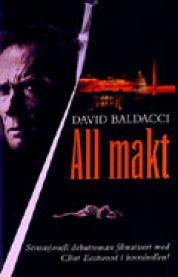 Innbundet krimbok "All makt" av Cappelen Damm AS med mørk cover og tittel i gullskrift.