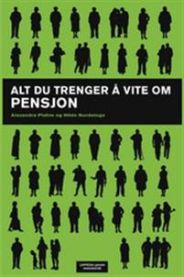 Bokomslag for "Alt du trenger å vite om pensjon" av Cappelen Damm, med informasjon om pensjon og finans.