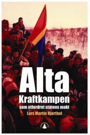 Bokomslag for "Alta: kraftkampen som utfordret statens makt" av Gyldendal, politikk, pocketutgave med bilde av Alta-området.