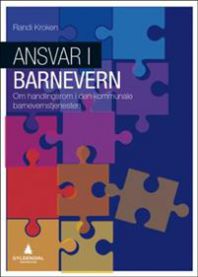 Bokomslag for "Ansvar i barnevern" av Gyldendal, viser en åpen bok med fokus på barnevern og handlingsrom i kommunal barnevernstjeneste.