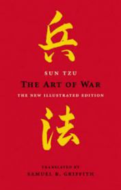 Innbundet utgave av Art of War ledelsesbok med illustrasjoner, utgitt av Bokia.no, viser forsiden av den klassiske strategiboken.