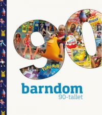 Bilde av boken "Barndom : 90-tallet" utgitt av Vega forlag, med omslag som viser barndomsminner fra 1990-tallet
