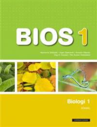 Bios 1 VGS biologi lærebok fra Cappelen Damm, vises med åpen side og fargerike illustrasjoner.