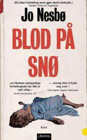Blod på snø innbundet bok av Aschehoug, geografi-kvalifikatorer, viser snø og blod på forsiden.