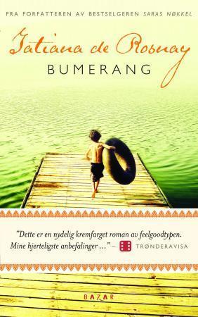 Bumerang pocket bok, oversatt skjønnlitteratur for voksne fra Cappelen Damm AS, viser forsiden av boken med tittel og design