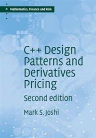 Bok om C++ designmønstre og derivatprisning, viser bokomslag med teknisk design og kodeeksempler, for data- og informasjonsteknologi.