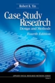 Bokomslag for "Case Study Research" av Sage Publications, viser en illustrasjon av forskningsdesign og metoder på forsiden.