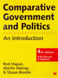 Bokomslag for "Comparative Government and Politics: An Introduction" av Macmillan, viser en bok om politikk og regjering.