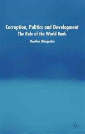 Bokomslag for "Corruption, Politics and Development" av Palgrave Macmillan, viser en bok med tittel om korrupsjon og utvikling.