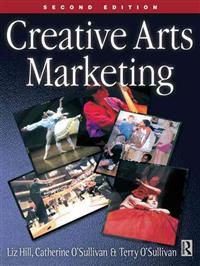 Bokomslag for Creative Arts Marketing av Taylor & Francis, med fargerik illustrasjon og tittel i fokus.