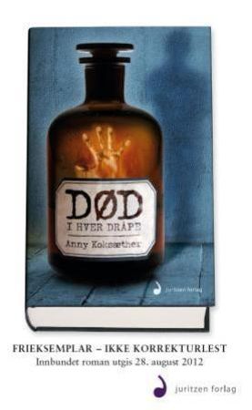 Død i hver dråpe. Leseeksemplar til bokhandel