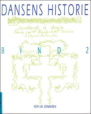 Bilde av boken "Dansens historie. Bd. 2" fra Scenekunst-serien utgitt av Tell forlag, viser omslag med dansetema.