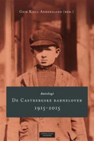 Jus av De Castbergske barnelover 1915-2015, Cappelen Damm, med bokomslag og tidslinje for barnerettigheter.